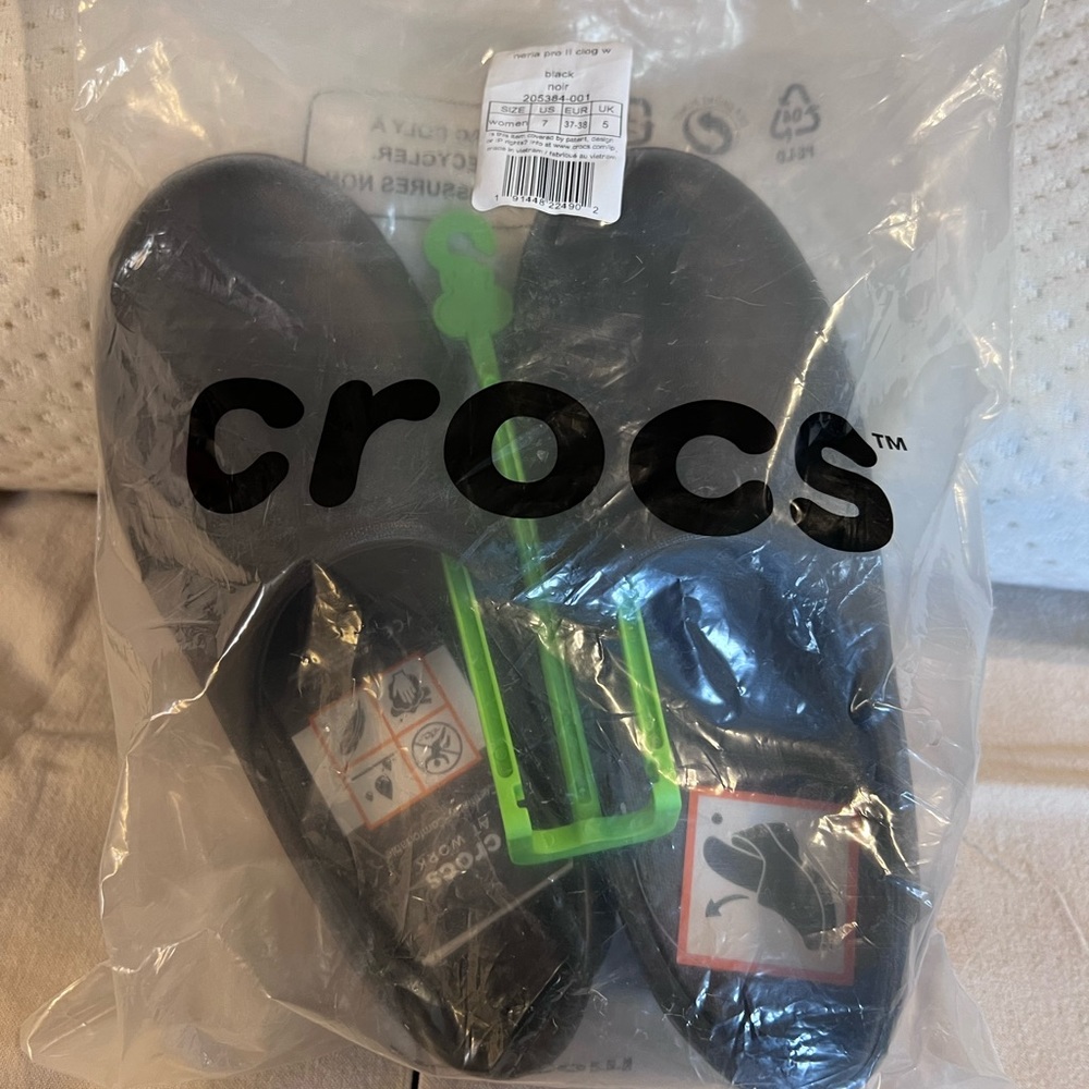 Women’s Black CROCS Neria Pro II Work Clog BNWT - Picture 7 of 8
